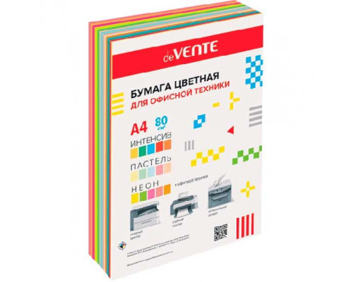 Набор бумага цветная 80г/м2 90л deVENTE