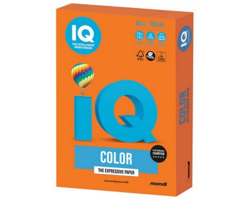Бумага цветная А4 80г/м2 100л intensive IQ Mondi
