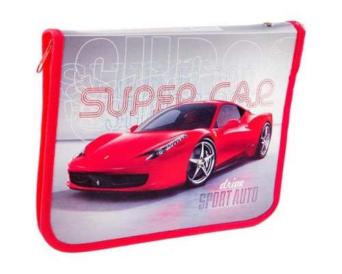 Папка для тетрадей А5 1отд Авто. Supercar молния вокруг Спейс