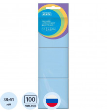 Бумага с клеевым краем 38*50мм 3*100л Attache