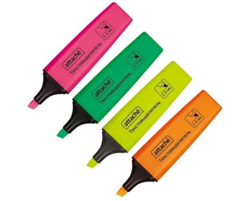 Текстовыделители набор 4 цвета 1-5мм Colored Attache